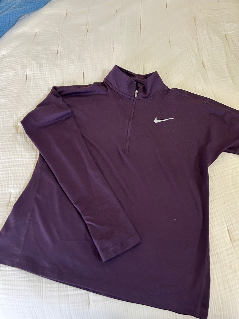 Nike Deep Plum Half-Zip Athletic Top